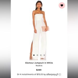 Revolve White Glamour Jumpsuit